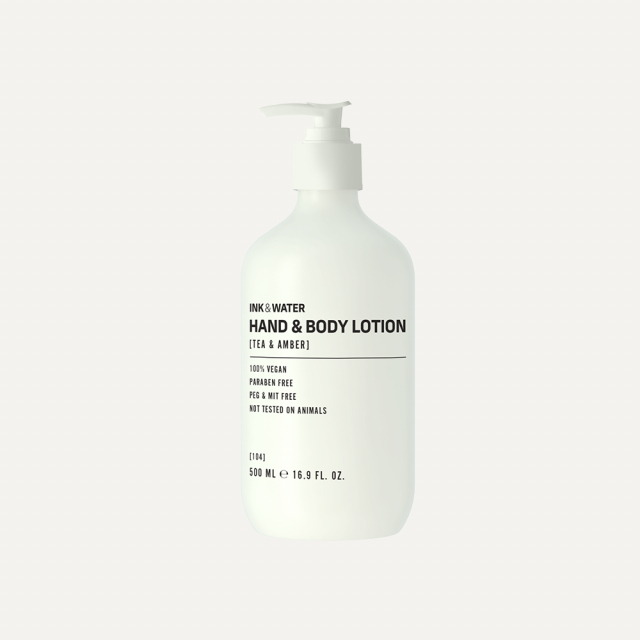 INK & WATER TEA & AMBER HAND & BODY LOTION 500ML BOTTLE