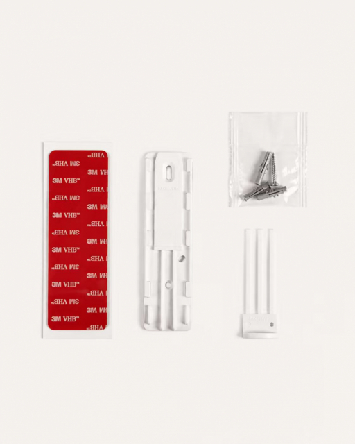SINGLE BRACKET FOR INVISIBLE+RESIN COVER, WITH SCREWS,DOUBLE SIDED TAPE