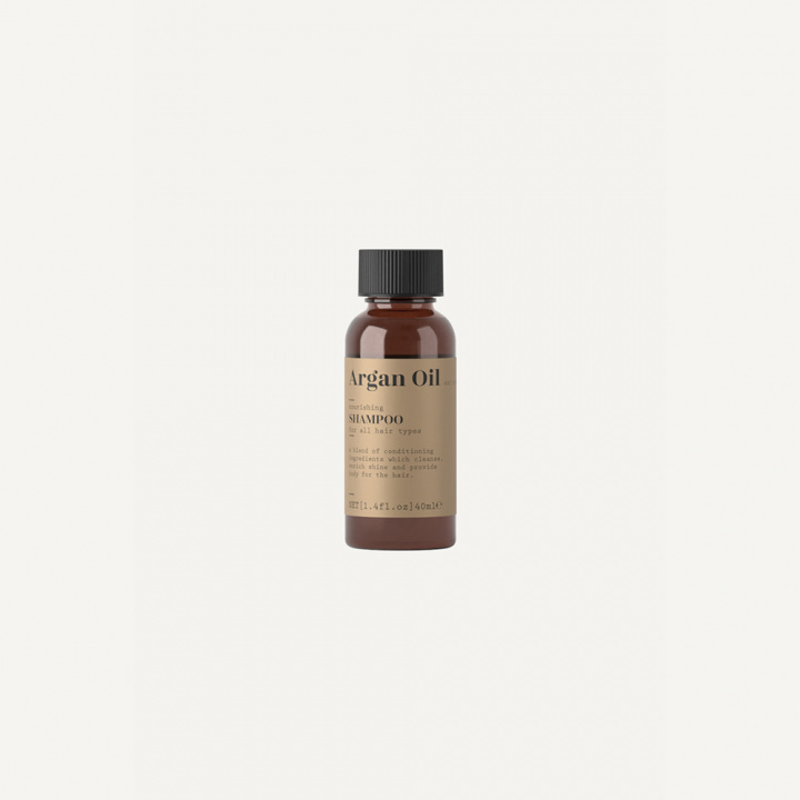 ARGAN SHAMPOO, OIL EXTRACT IN A CHEMIST CYLINDRICAL BOTTLE 40ML in the group BOUTIQUE BAZAAR / UNBOUND / ARGAN at AMEGA LAB AB (ARG0002411P6EUR)