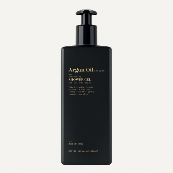 ARGAN SHOWER GEL, OIL EXTRACT IN INVISIBLE DISPENSER 400ML in the group BOUTIQUE BAZAAR / UNBOUND / ARGAN at AMEGA LAB AB (ARG0018421P1EUR)