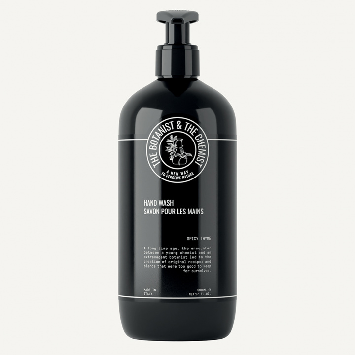 THE BOTANIST & THE CHEMIST HAND WASH, SPICY THYME IN A OMEGA 500ML in the group BOUTIQUE BAZAAR / UNBOUND / THE BOTANIST & THE CHEMIST at AMEGA LAB AB (BCST17601P1EUR)