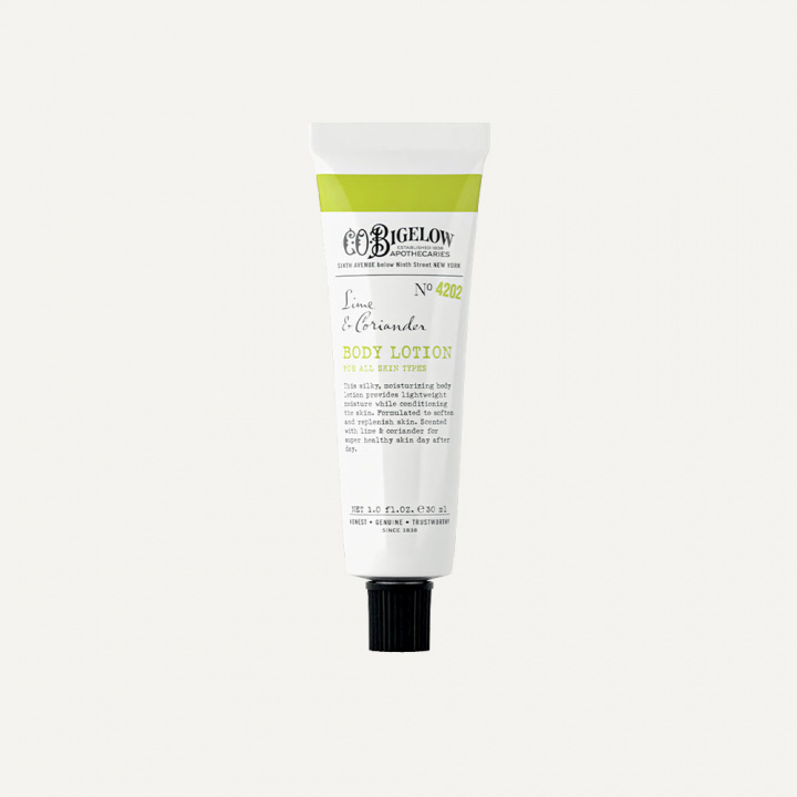 C.O. BIGELOW BODY LOTION ALUMINUM TUBE LIME&CORIANDER NEUTRAL 30ML in the group BOUTIQUE BAZAAR / CONTRACT CLUB / C.O BIGELOW at AMEGA LAB AB (COBLC09251P1EUR)