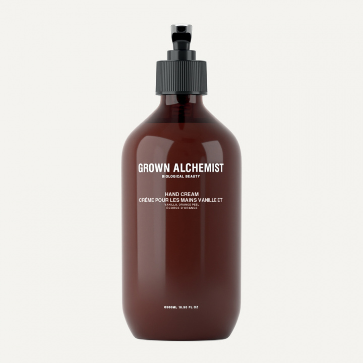 GROWN ALCHEMIST HAND CREAM, AMBER, CHEMIST CYLINDRICAL DISPENSER 500ML in the group BOUTIQUE BAZAAR / CONTRACT CLUB / GROWN ALCHEMIST at AMEGA LAB AB (Grown302)