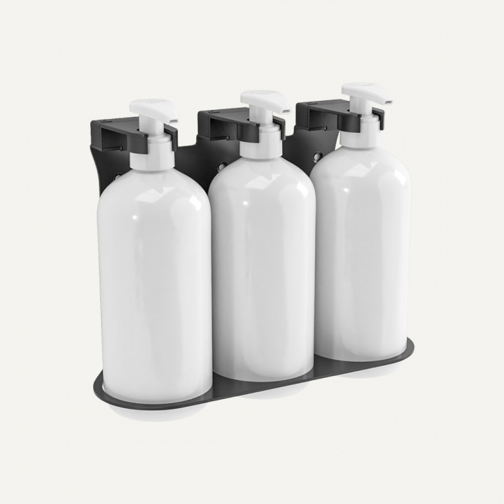 TRIPLE BRACKET MAGNET BLACK PAINTED STEEL - 500ML - OMEGA REFILLABLE in the group BOUTIQUE BAZAAR / UNBOUND / BRACKETS / TRAYS at AMEGA LAB AB (LBA776312P2)