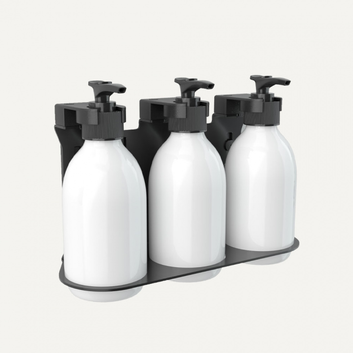TRIPLE BRACKET MAGNET BLACK PAINTED STEEL - 300ML - OPALINE/DEDE DISPENSER in the group BOUTIQUE BAZAAR / UNBOUND / BRACKETS / TRAYS at AMEGA LAB AB (LBA776365P2)