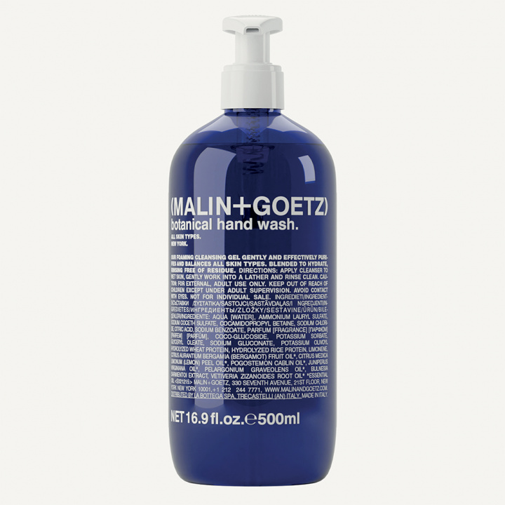 MALIN+GOETZ HAND WASH, BOTANICAL IN OMEGA CYLINDRICAL DISPENSER 500ML in the group BOUTIQUE BAZAAR / CONTRACT CLUB / MALIN + GOETZ at AMEGA LAB AB (MG.070)