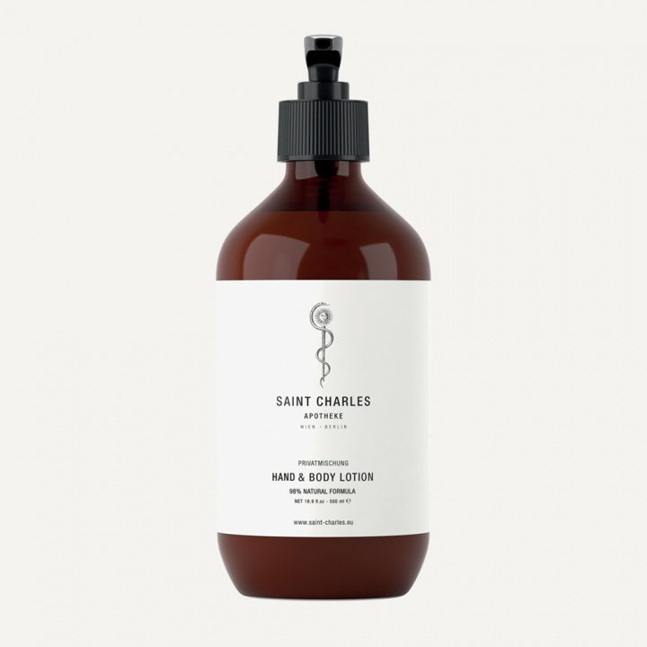 SAINT CHARLES HAND & BODY CREAM, PRIVAT MISCHUNG IN CHEMIST DISPENSER 500ML in the group BOUTIQUE BAZAAR / CONTRACT CLUB / SAINT CHARLES at AMEGA LAB AB (SCHPR20511P1EUR)